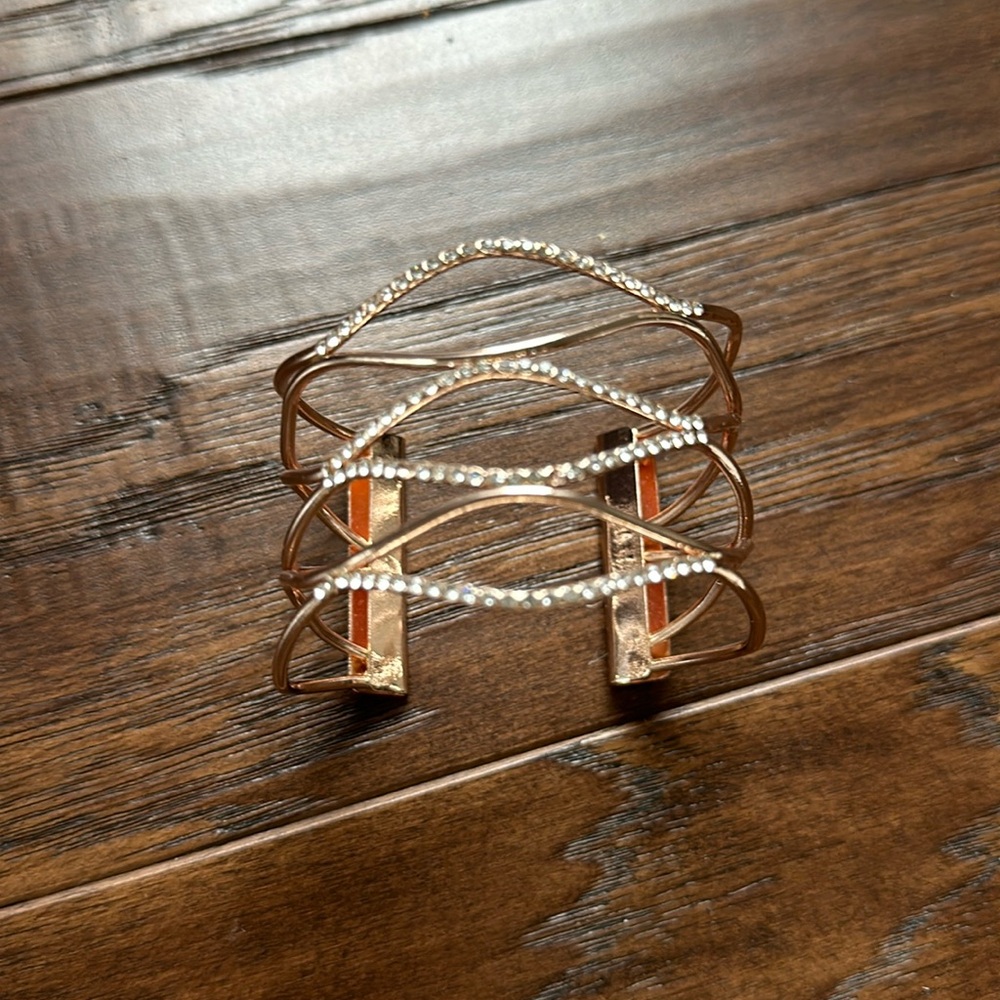 Rose gold color cuff bracelet